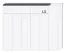 Cadre supérieur pour armoire à portes battantes / Penderie Faleasiu et modules d'extension, Couleur : Blanc - largeur : 227 cm