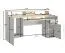 Bureau avec de nombreux rangements / 160 x 70 x 91,5 cm / Ergonomique / Aritsan - Chêne / Gris graphite / 6 compartiments / Kissamos 02 / avec rehausse d'écran