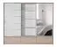 Armoire à portes coulissantes / Armoire Cerdanyola 07, Couleur : Chêne / Blanc - Dimensions : 222 x 269 x 64 cm (H x L x P)