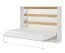 Lit escamotable horizontal | Surface de couchage 140 x 200 cm | Lit rabattable | Lit mural | Lit simple | Couleur : chêne / blanc | Sommier à lattes inclus | 2 étagères | Nalut 12