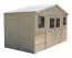 Abri de jardin Lübeck en éléments préfabriqués avec Toit à deux versants - L:400 cm x l : 200 cm - carton bitumé inclus