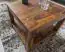 Table de salon carrée en bois massif de Sheesham, couleur : Sheesham - dimensions : 45 x 60 x 60 cm (h x l x p), avec un grain unique