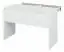 Chambre des jeunes - Bureau Connell 09, couleur : blanc / gris clair - Dimensions : 79 x 120 x 51 cm (H x L x P), avec 2 tiroirs