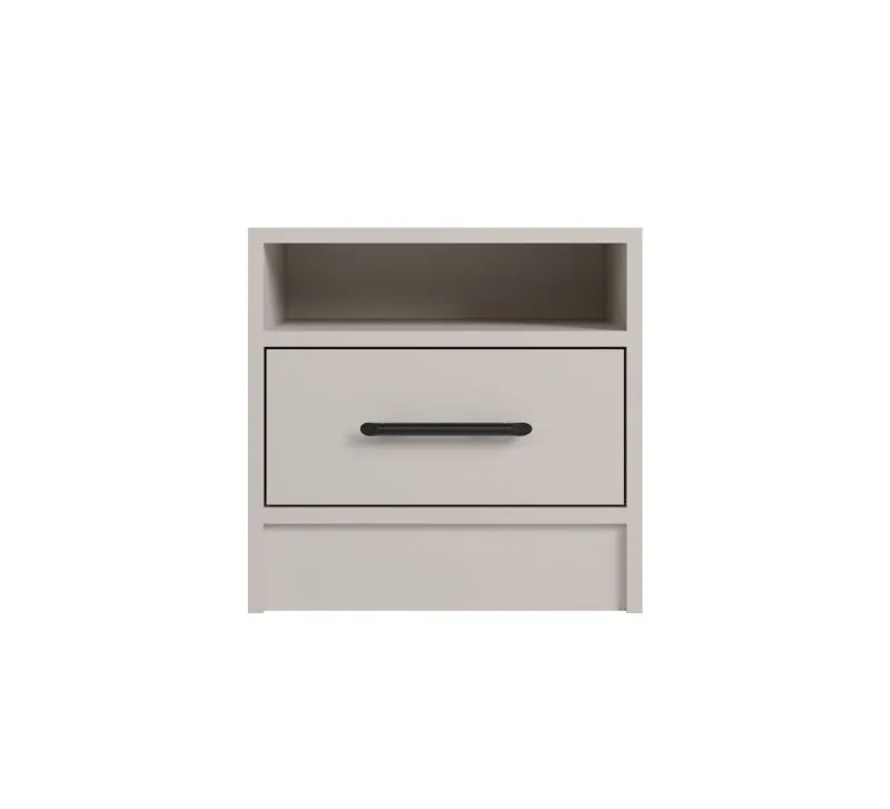 Table de chevet Hannut 17, Couleur : Cachemire, un tiroir, dimensions : 40 x 40 x 35 cm, un compartiment, pour chambre à coucher