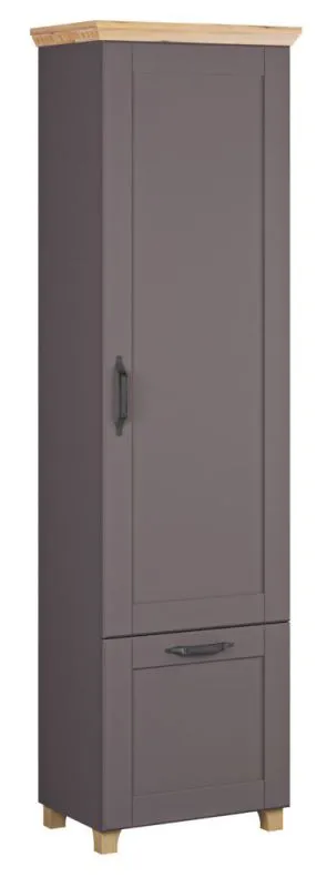 Armoire Cuenca 07 | Espace optimisé | Chêne / Gris | 209 x 60 x 39 cm