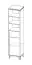 Armoire Amanto 3, couleur : blanc / frêne - Dimensions : 200 x 47 x 40 cm (H x L x P)
