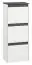 Armoire à chaussures Fjends 05, couleur : blanc pin / anthracite - Dimensions : 125 x 50 x 34 cm (H x L x P)