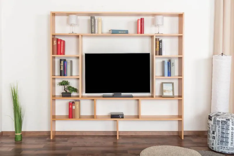 Étagère "Easy Meubles" S16, hêtre naturel massif - 168 x 174 x 20 cm (h x l x p)