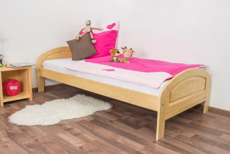 Lit pour enfant 90 x 200 cm | Bois massif: Pin | Laqué Naturel Abbildung