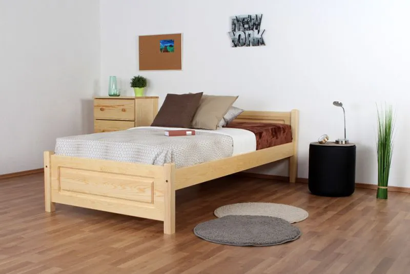 Lit pour enfant 100 x 200 cm | Bois massif: Pin | Laqué Naturel Abbildung
