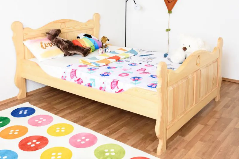 Lit pour enfant 140 x 200 cm | Bois massif: Pin | Laqué Naturel Abbildung