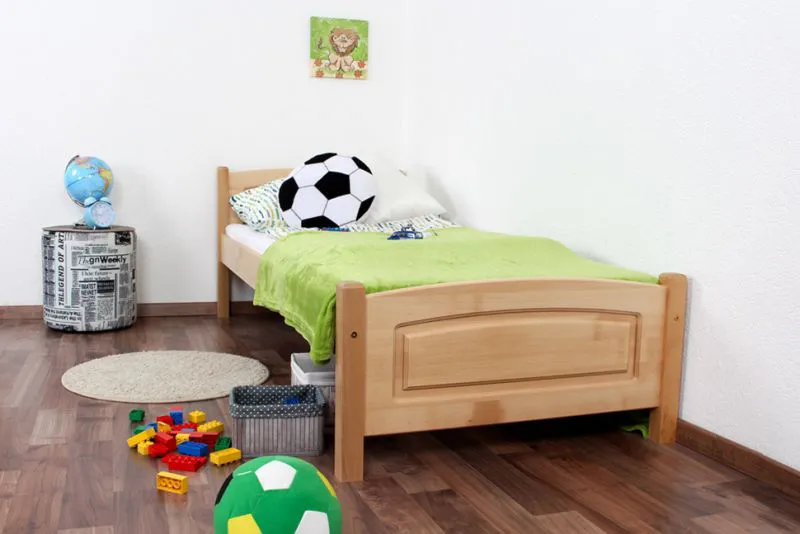 Lit pour enfant 80 x 200 cm | Bois massif: Hêtre | Laqué Naturel Abbildung