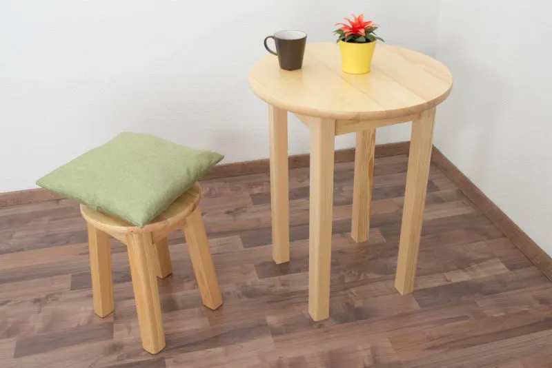 Table de cuisine 60x60 cm Pin massif, Couleur: Naturel Abbildung