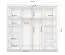 Armoire penderie Gorski 62 | 2 portes coulissantes miroir | 2,33 m large | Gris-blanc & noir | 218 x 233 x 61 cm