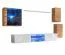 Meuble-paroi au design moderne Volleberg 43, couleur : chêne wotan / blanc - dimensions : 140 x 250 x 40 cm (h x l x p), avec suffisamment d'espace de rangement