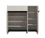 Armoire à chaussures / 3 portes battantes / Couleur : Cachemire / Bords ABS / 1 tiroir / 8 compartiments / Dimensions : 118,5 x 40 x 109,5 cm / Pour l'entrée