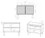Banc étroit avec espace de rangement / Armoire à chaussures Petkula 16, Couleur : Beige clair, Poignées : Or mat, protection des bords ABS, Pieds : Noir, deux compartiments, assise rembourrée