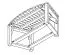 Banc semi-circulaire Caryota en bois massif | épicéa séché et imprégné | 48 x 109 x 50 cm | banc en bois stable | banc de jardin