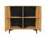 Commode moderne avec quatre portes Calmuco 10, Couleur : Chêne Craft Or / Noir, Dimensions : 86 x 86 x 40,5 cm, Protection des chants ABS, Finition de haute qualité