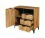 Petite commode à trois tiroirs Calmuco 07, Couleur : Chêne Craft Or / Noir, Poignées & Pieds : Métal, Dimension : 86,5 x 86 x 40,5 cm, Chants ABS