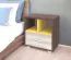 Table de nuit Kerema 11 | Noyer, orme et jaune | 53 x 50 x 41 cm | Design moderne et chaleureux