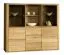 Vitrine Jussara 12, Couleur : Nature, Chêne partiellement massif - 150 x 178 x 42 cm (H x L x P)