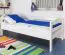 Cadre de lit pour enfants / Lit pour enfant 90 x 190 cm | Bois massif: Hêtre | Laqué Blanc | Qualité particulièrement élevée Abbildung