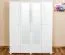 162 cm de large Armoire avec 4 portes, 8 casiers et 3 tiroirs en bois massif | Couleur: Blanc | Profondeur: 59 cm Abbildung