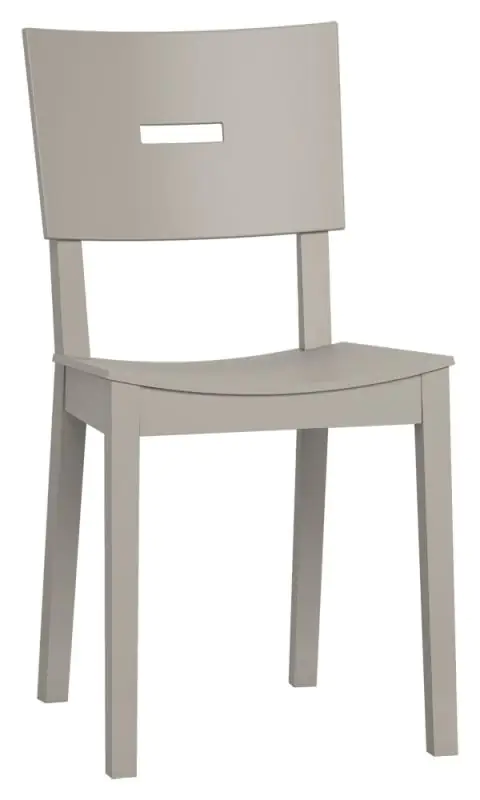 Chaise en chêne massif, couleur : gris - Dimensions : 86 x 43 x 50 cm (H x L x P)