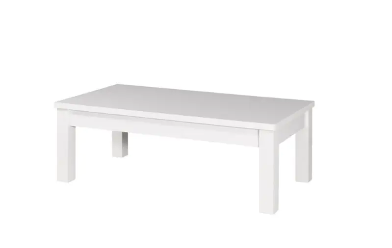 Table de club Table basse Table de salon Couleur: Blanc 47x135x70 cm Abbildung