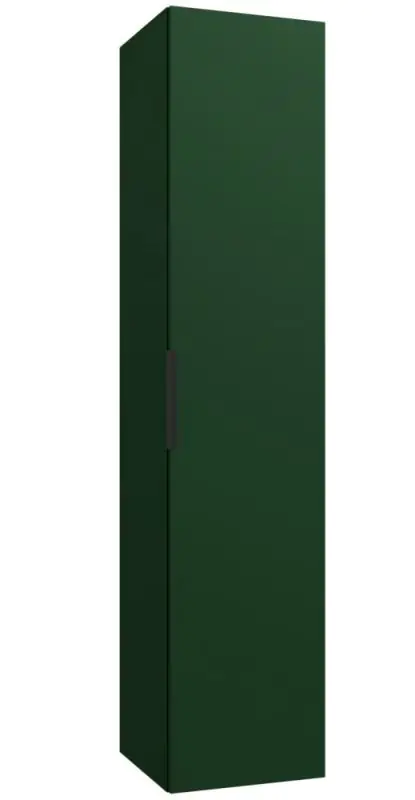 Salle de bains - Armoire haute Ongole 25, Couleur : Vert foncé - Dimensions : 160 x 35 x 35 cm (h x l x p)