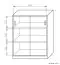 Commode Kebumen 03, couleur : aulne - Dimensions : 100 x 80 x 40 cm (H x L x P)
