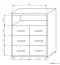 Commode Kerowagi 22, couleur : chêne Sonoma - Dimensions : 120 x 100 x 41 cm (H x L x P)