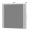 Miroir Garim 51, Couleur : Blanc brillant - Dimensions : 70 x 76 x 3 cm (H x L x P)