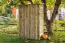 Armoire de jardin / Armoire à outils avec table Offingen, imprégnation verte - Dimensions extérieures avec toit : 125 x 66 x 186 cm (l x L x h)