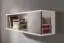 Chambre d'adolescents - étagère suspendue / étagère murale Syrina 07, couleur : blanc / gris - Dimensions : 29 x 100 x 25 cm (h x l x p)