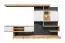 Exceptionnel meuble-paroi Bjordal 30, couleur : chêne wotan / anthracite / blanc brillant - dimensions : 182 x 300 x 45 cm (h x l x p), avec cinq portes et 10 compartiments