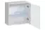 Meuble-paroi avec deux vitrines suspendues et deux armoires suspendues Balestrand 209, couleur : blanc - Dimensions : 160 x 320 x 40 cm (h x l x p), avec éclairage LED