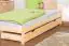 Lit d'enfant / lit de jeunesse en bois de pin naturel massif A14, sommier à lattes inclus - Dimensions 90 x 200 cm 
