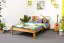 Lit simple / lit d'invité en pin massif, couleur chêne A3, sommier à lattes inclus - Dimensions 140 x 200 cm