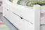 Lit simple / Lit fonctionnel "Easy Premium Line" K1/ Voll incl 2 tiroirs et 2 panneaux de recouvrement, 90 x 200 cm hêtre massif laqué blanc