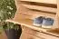 Armoire à chaussures 004 en bois de pin massif, naturel - Dimensions 98 x 72 x 29 cm (h x l x p)