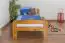 Lit d'enfant / lit de jeunesse en bois de pin massif, couleur chêne A6, avec sommier à lattes - Dimensions 90 x 200 cm