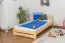 Lit d'enfant / lit de jeunesse en bois de pin massif, naturel A7, sommier à lattes inclus - Dimensions : 120 x 200 cm