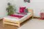 Lit d'enfant / lit de jeunesse en bois de pin massif, naturel A7, sommier à lattes inclus - Dimensions : 120 x 200 cm