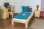 Lit futon / lit en bois de pin massif naturel A10, avec sommier à lattes - dimension 90 x 200 cm