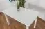 Table en bois de pin massif laqué blanc Junco 228C (carrée) - Dimensions 70 x 120 cm