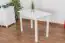 Table en bois de pin massif, laqué blanc Junco 227B (carrée) - Dimensions 60 x 100 cm