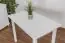 Table en bois de pin massif, laqué blanc Junco 227B (carrée) - Dimensions 60 x 100 cm