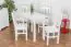 Table en bois de pin massif, laqué blanc Junco 226A (carrée) - Dimensions 50 x 80 cm